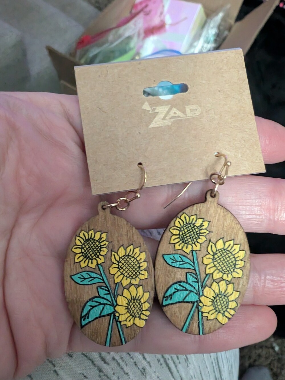 3/$20 New Sunflower Dangle Earrings